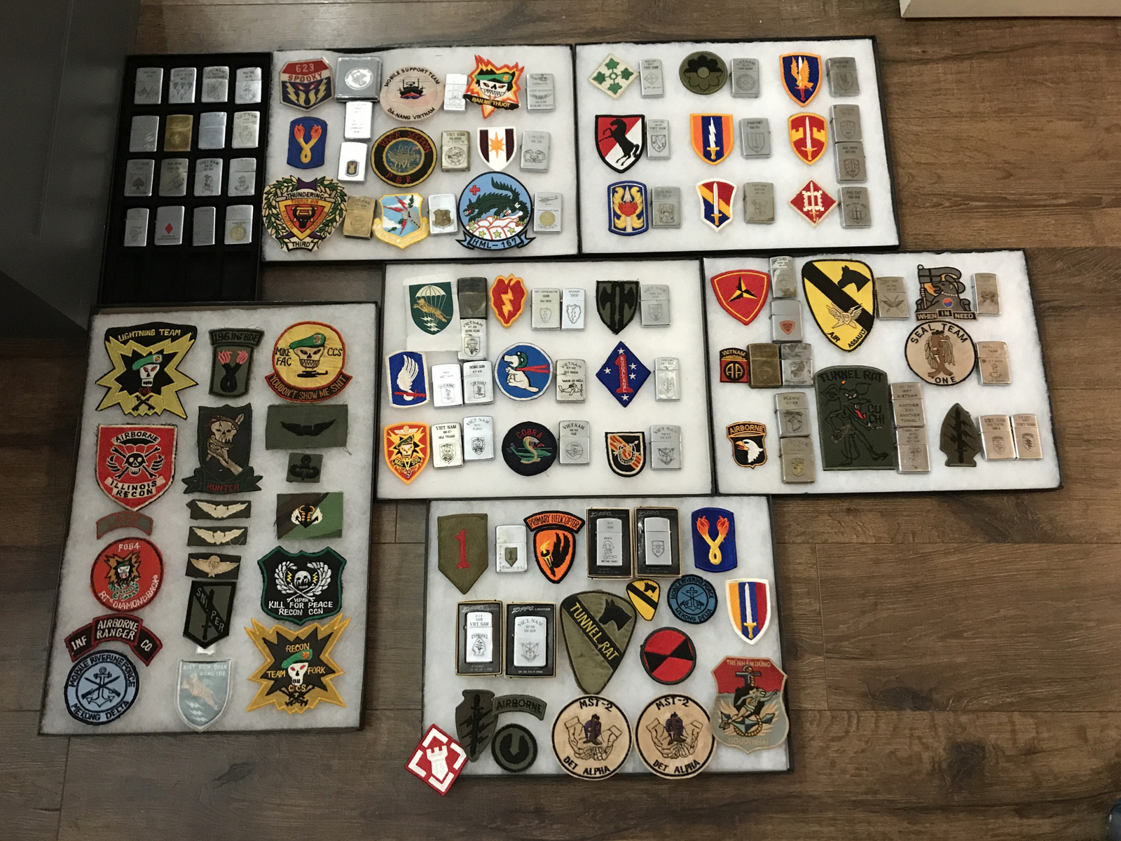 Huge 65 Vietnam War Era Zippo Lighter Lot And Military Patches Navy Seal Mav Sog Huge 65 Vietnam War Era Zippo Lighter Lot And Military Patches Navy Seal Mav Sog