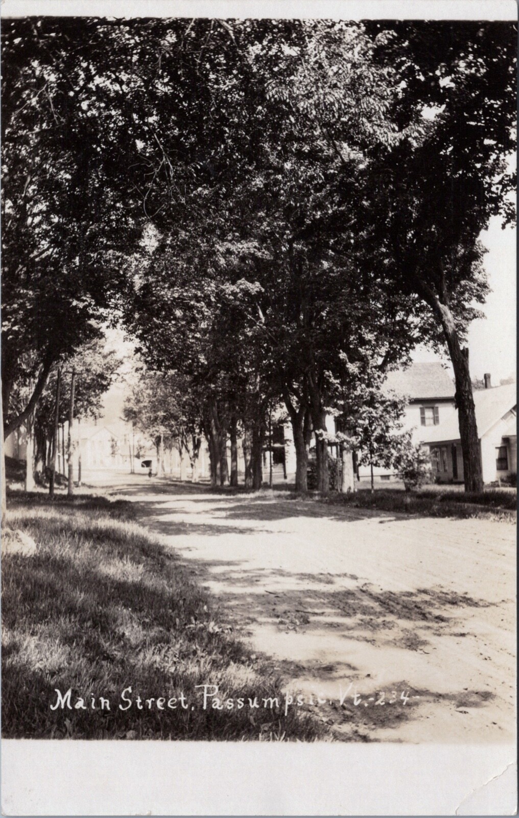 RPPC  c1911 Main Street Passumpsic, Vermont Postcard