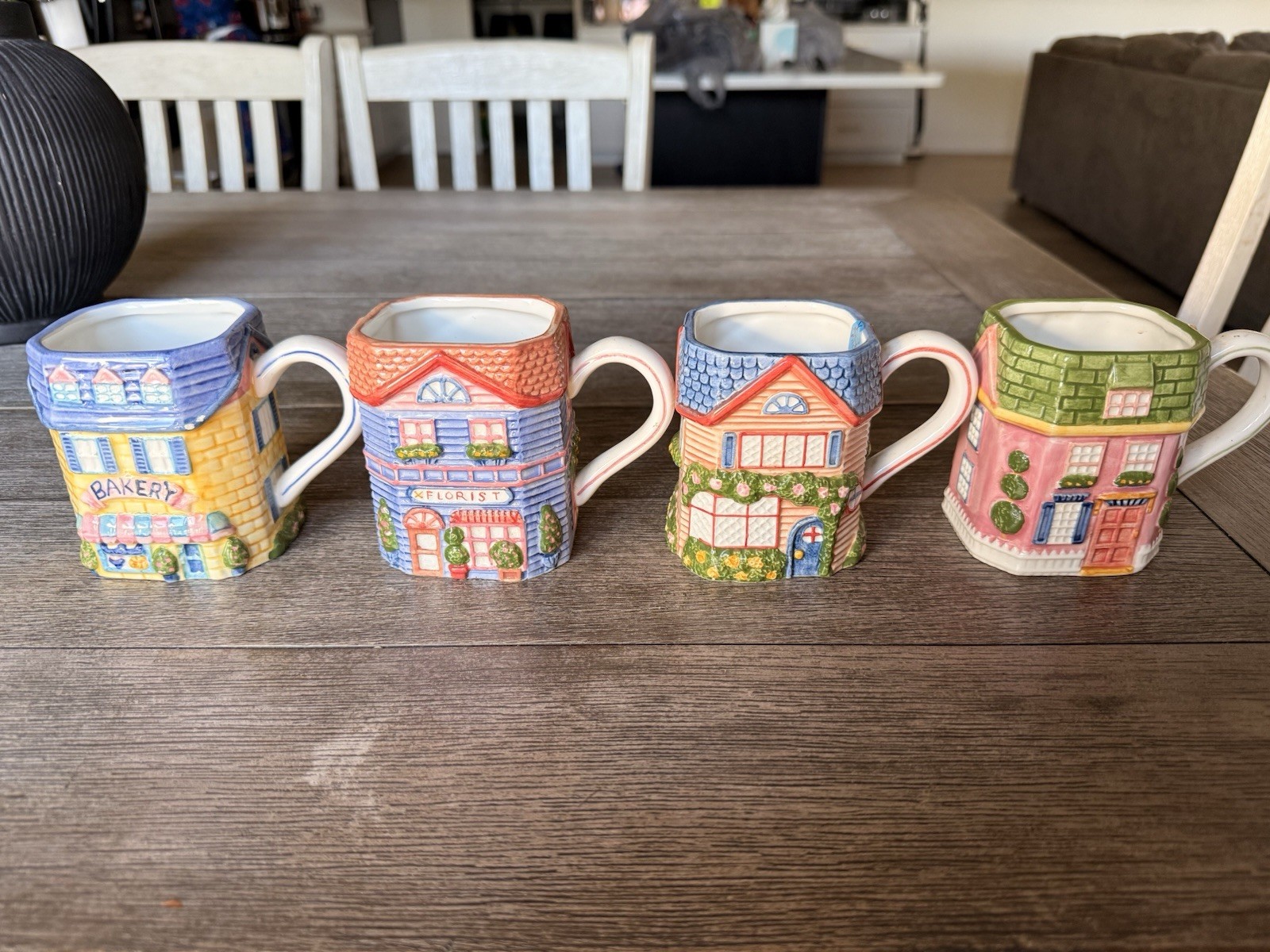 Vintage Avon Cottage Collection Pink Victorian Style House Mug ~ 1997