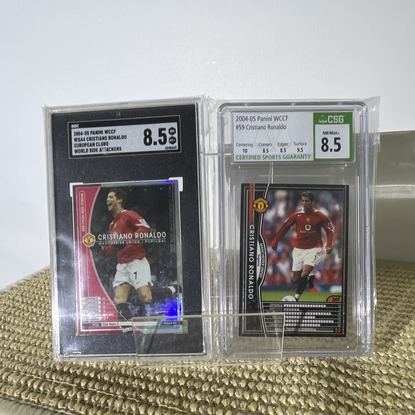 2004-05 Panini WCCF Cristiano Ronaldo Man United Lot 2 Rookie WSA4/5 #59