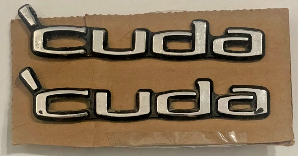 1970-1974 Plymouth Cuda Barracuda Metal Emblem Badge Vintage OEM Style