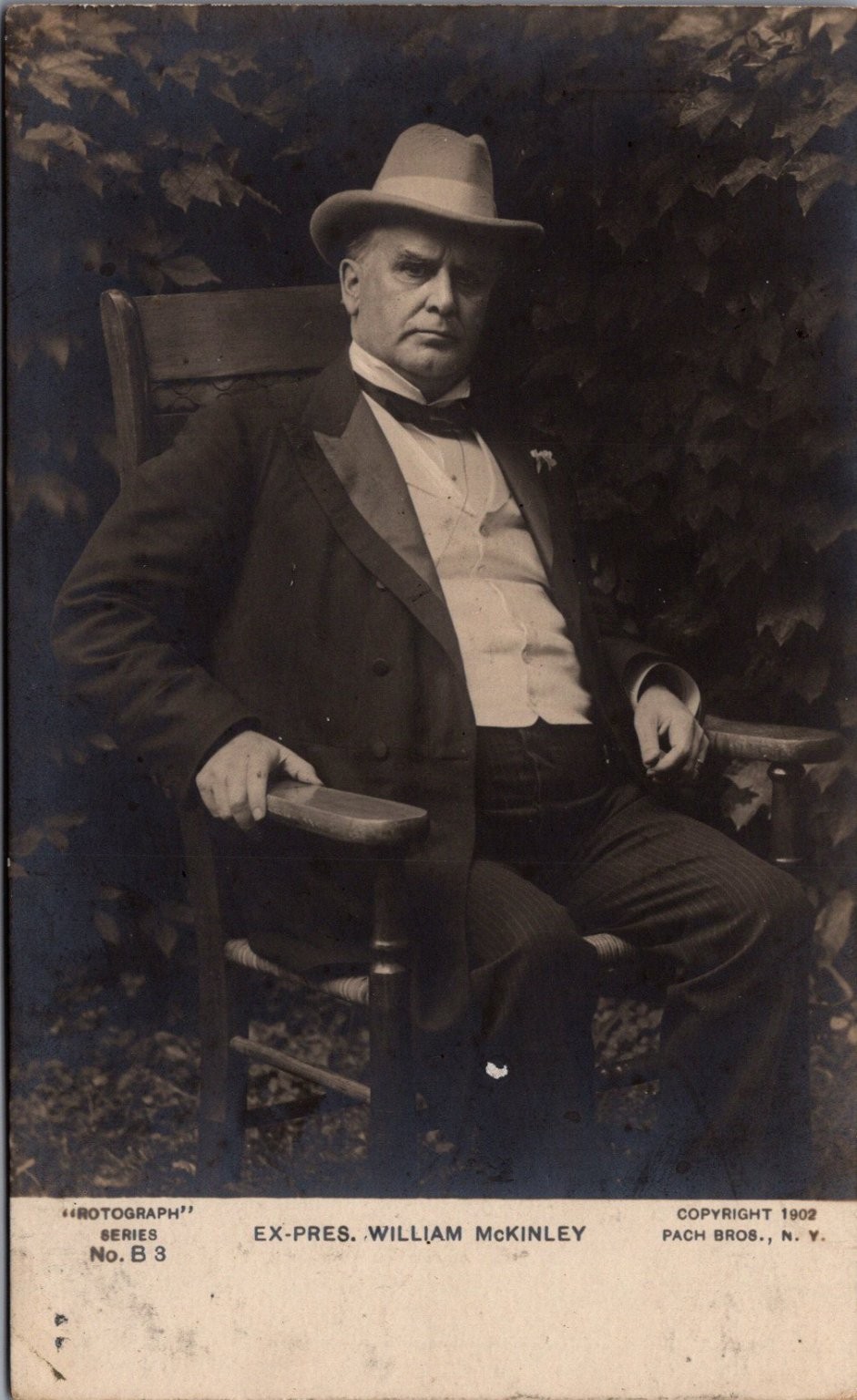 Ex-Pres. William McKinley Portrait Postcard 1902 Rotograph Pach Bros.