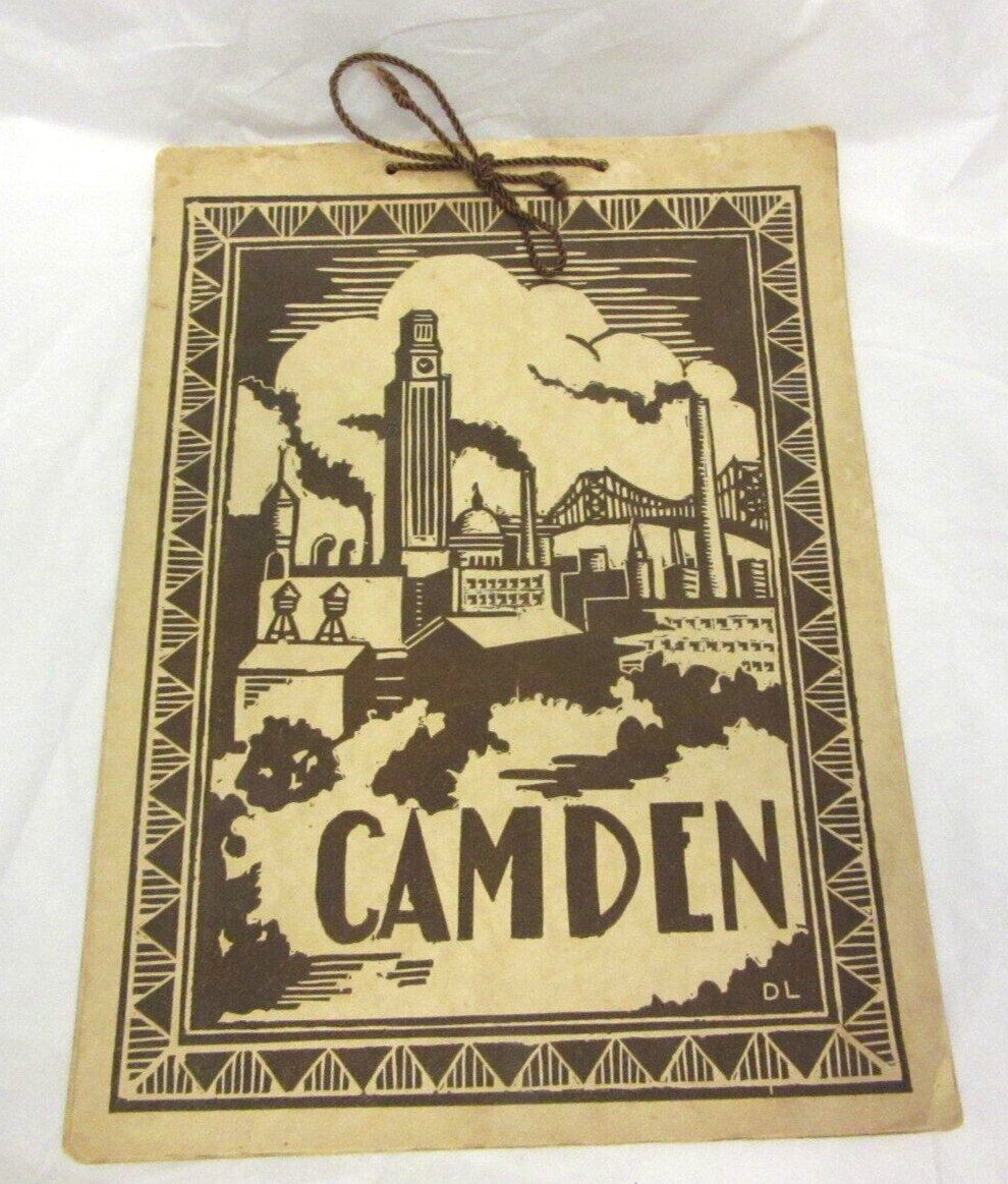 VTG 1935 Camden NJ 12 Page Walt Whitman Calendar Senior High School Design ++