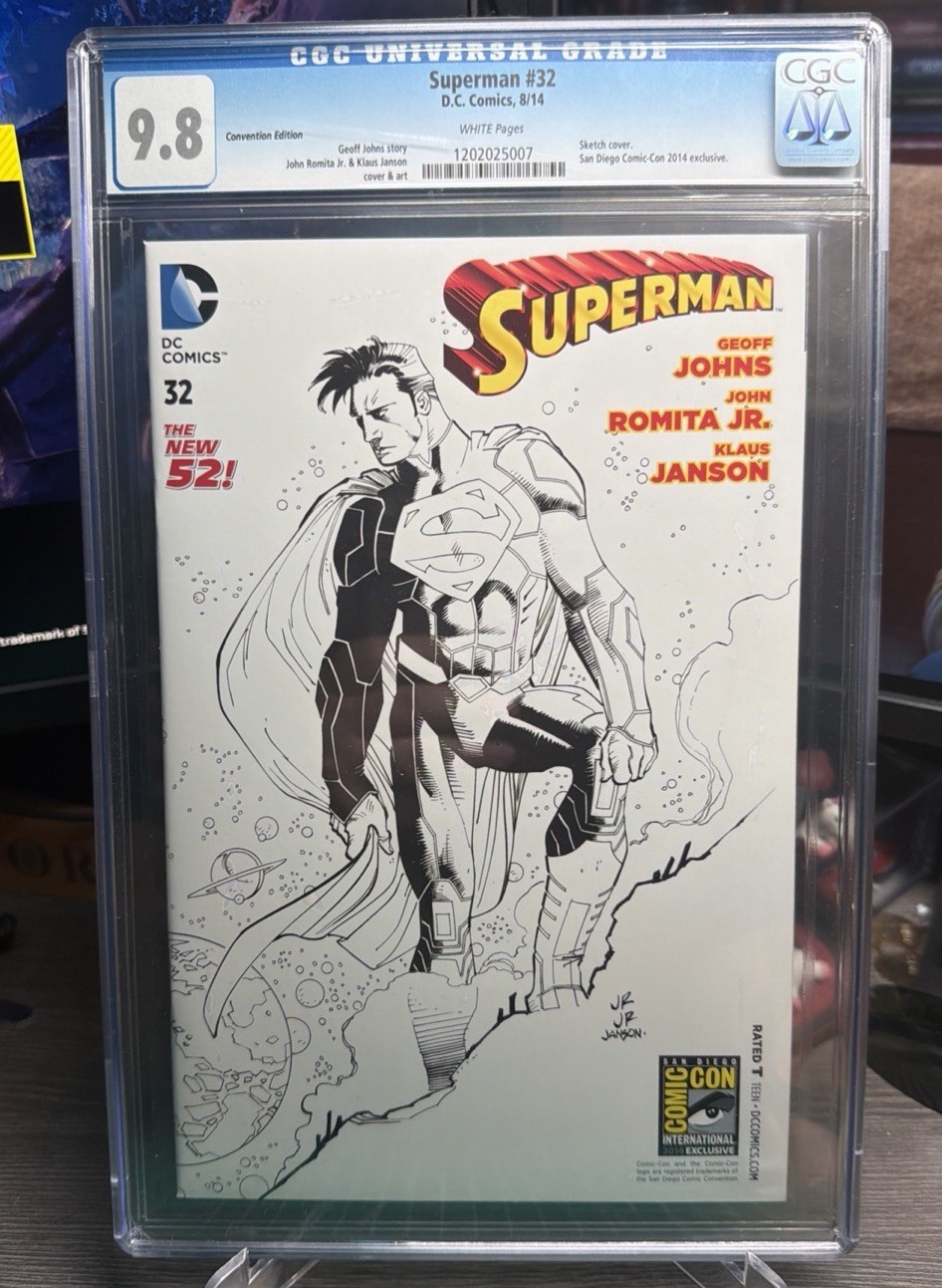 💫 CGC 9.8 Superman 32 San Diego Comic Con Sketch Variant Romita Jr SDCC 2014 💫 CGC 9.8 Superman 32 San Diego Comic Con Sketch Variant Romita Jr SDCC 2014