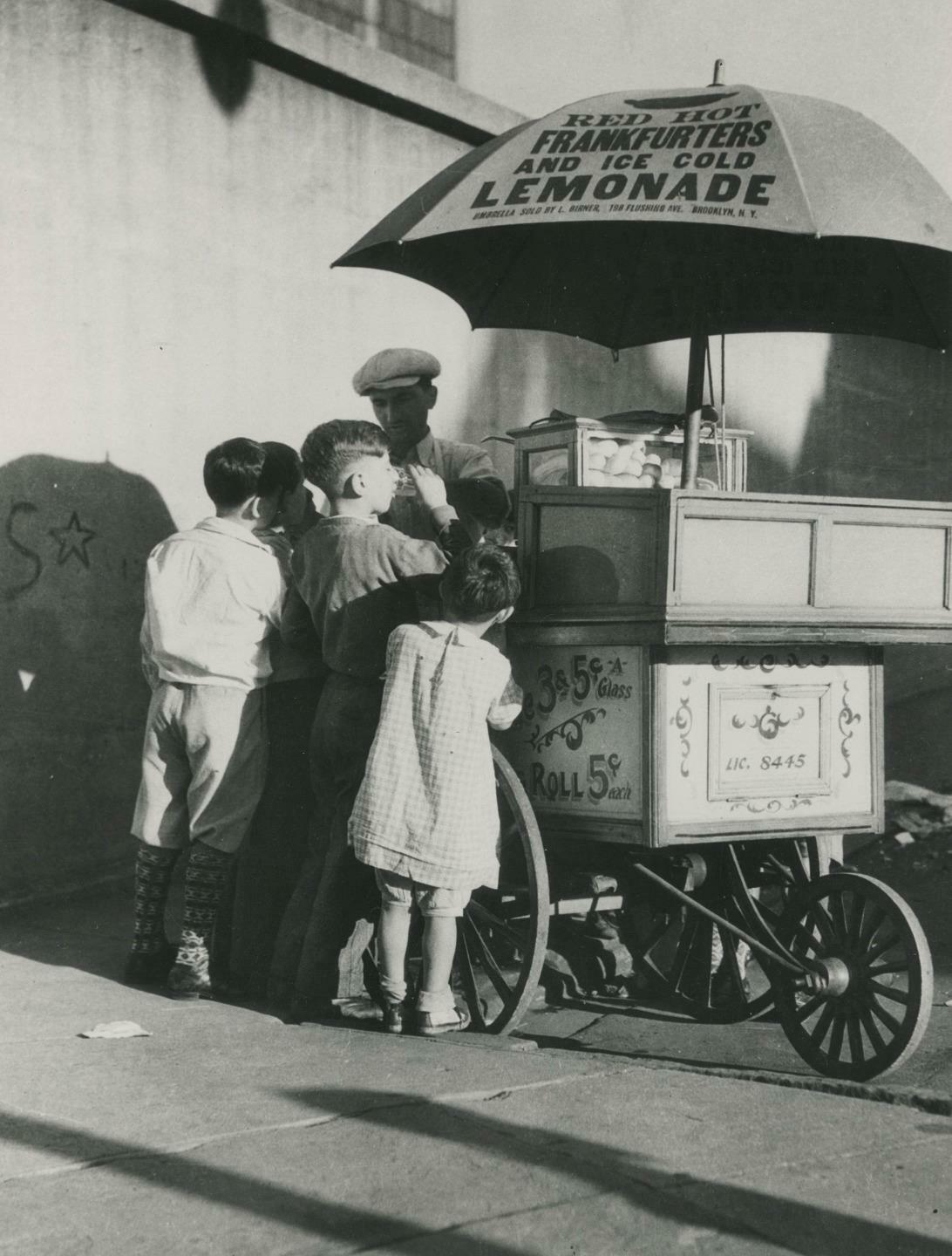 c. 1930's Frankfurter & Lemonade Stand Photograph by JOHN MULLER (printed later)