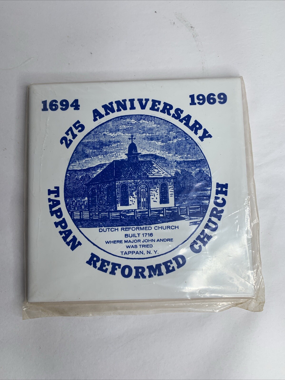Vintage 1964 1969 275th Anniversary Tappan Reformed Church Dutch Tile Trivit Vintage 1964 1969 275th Anniversary Tappan Reformed Church Dutch Tile Trivit