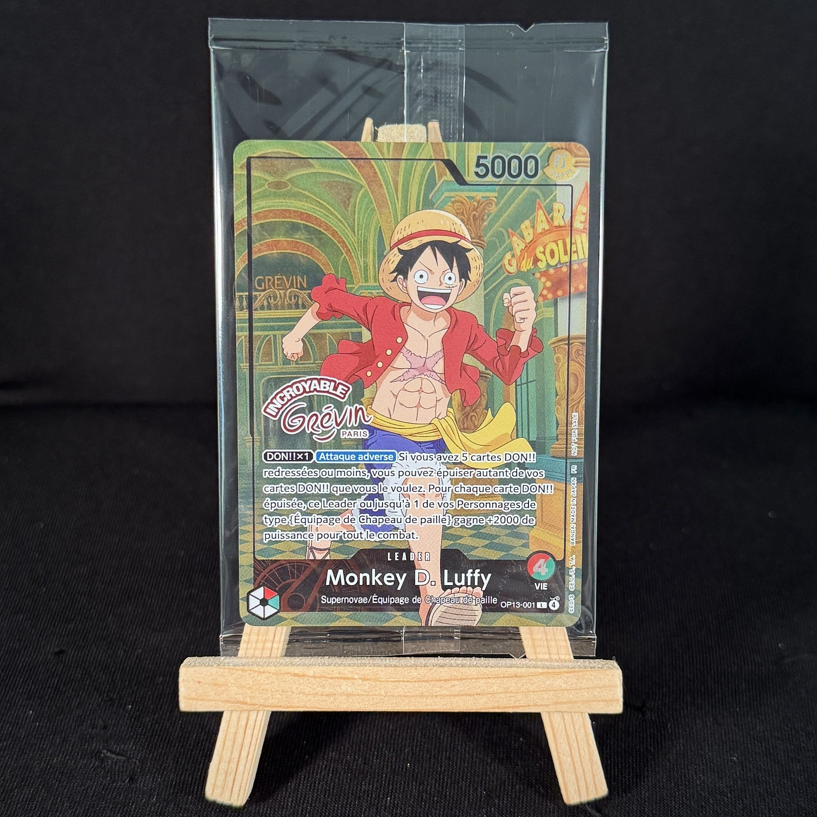 [Pre-order] Monkey D. Luffy OP13-001 One Piece Card PROMO Grévin Museum Paris