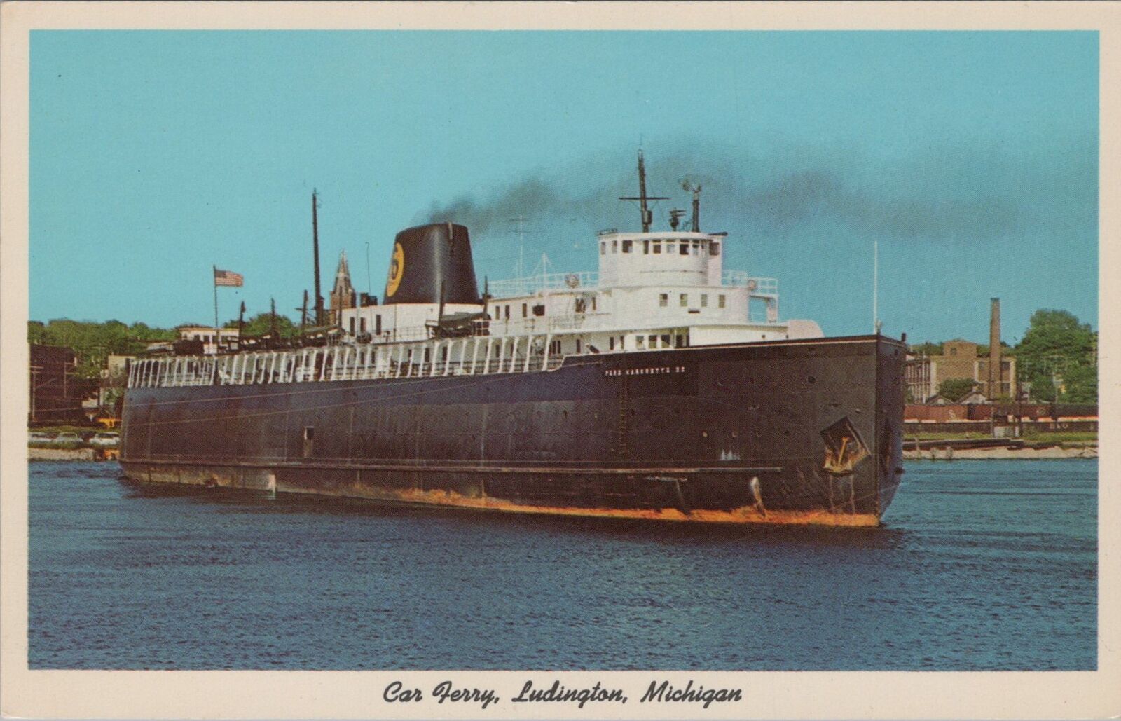 Car Ferry, Ludington Michigan Unposted Postcard