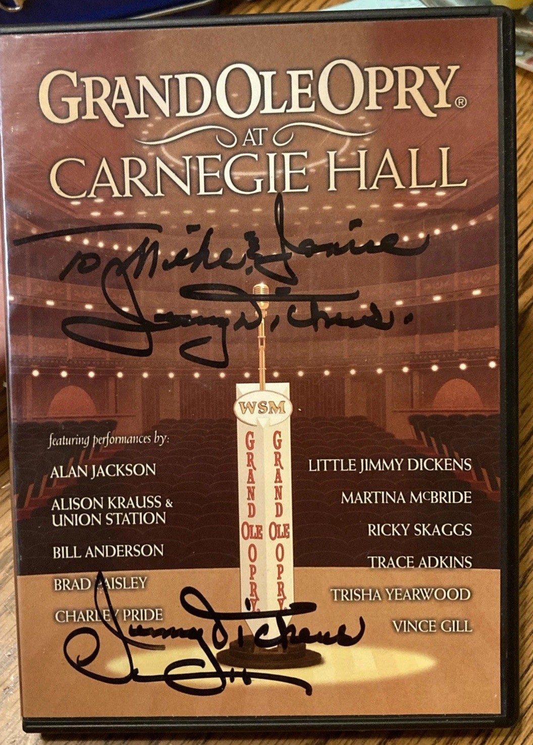 Little Jimmy Dickens Autograph Signed Grand Ole Opry @ Carnegie Hall DVD 50th An