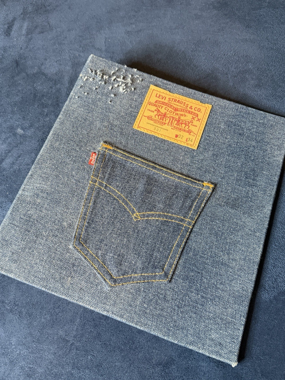 Vintage Levis 501 Denim Clipboard Binder Folder Jeans USA MADE Vintage Levis 501 Denim Clipboard Binder Folder Jeans USA MADE