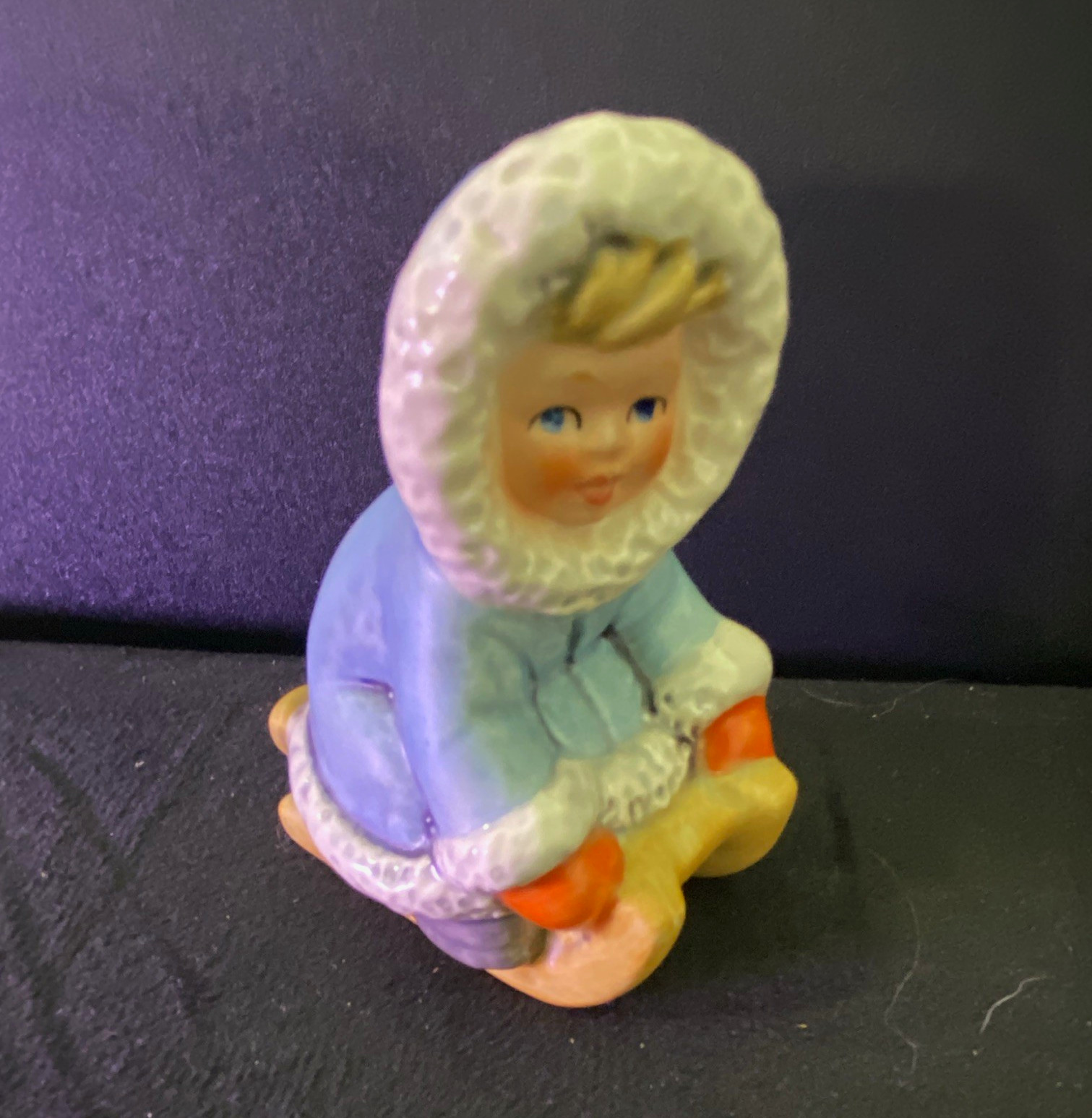 Goebel Hummel M.I. Hummel Hand Painted Girl on Sled Figurine