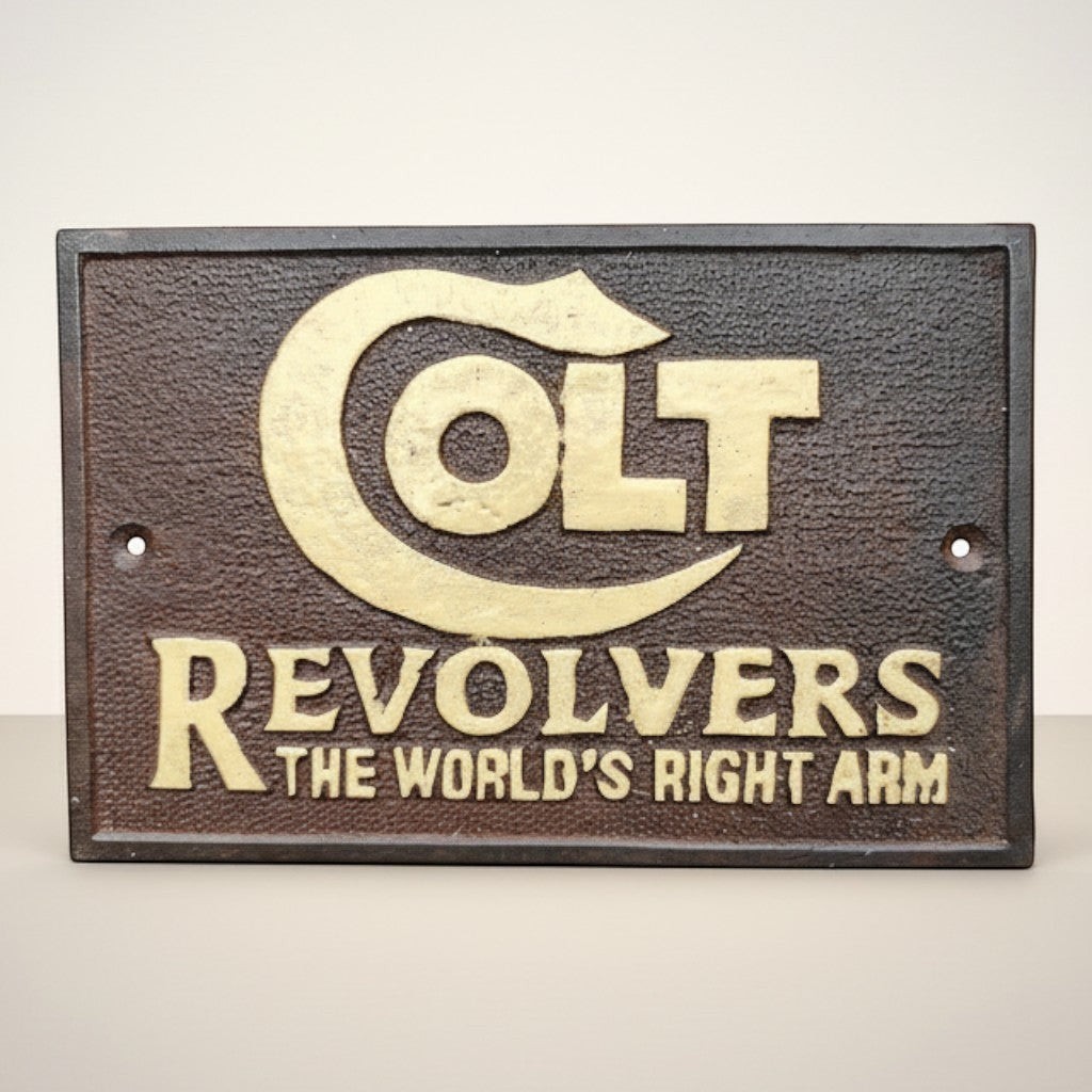 Colt the World\'s Right Arm 1855 Cast Iron Plaque