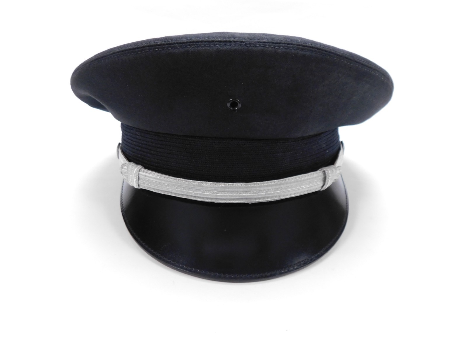 US Air Force Hat 7 3/8 Vintage Black Dress Uniform Company Grade Cap Vietnam Era