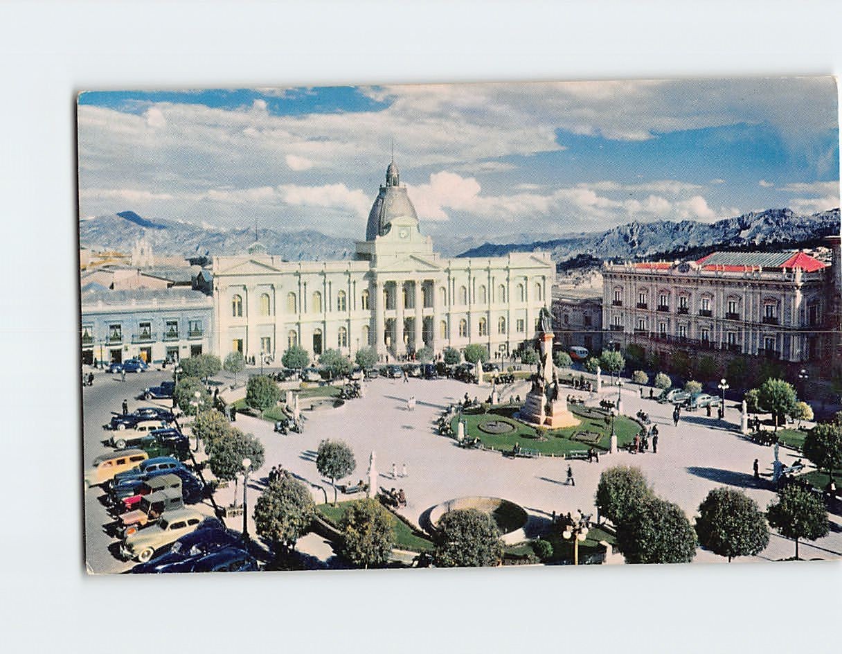 Postcard Plaza Murillo in La Paz Bolivia