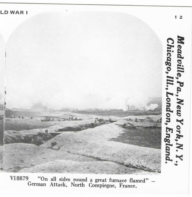 French Trenches, North Compiegne, France, 1978 Reproduction Stereoview