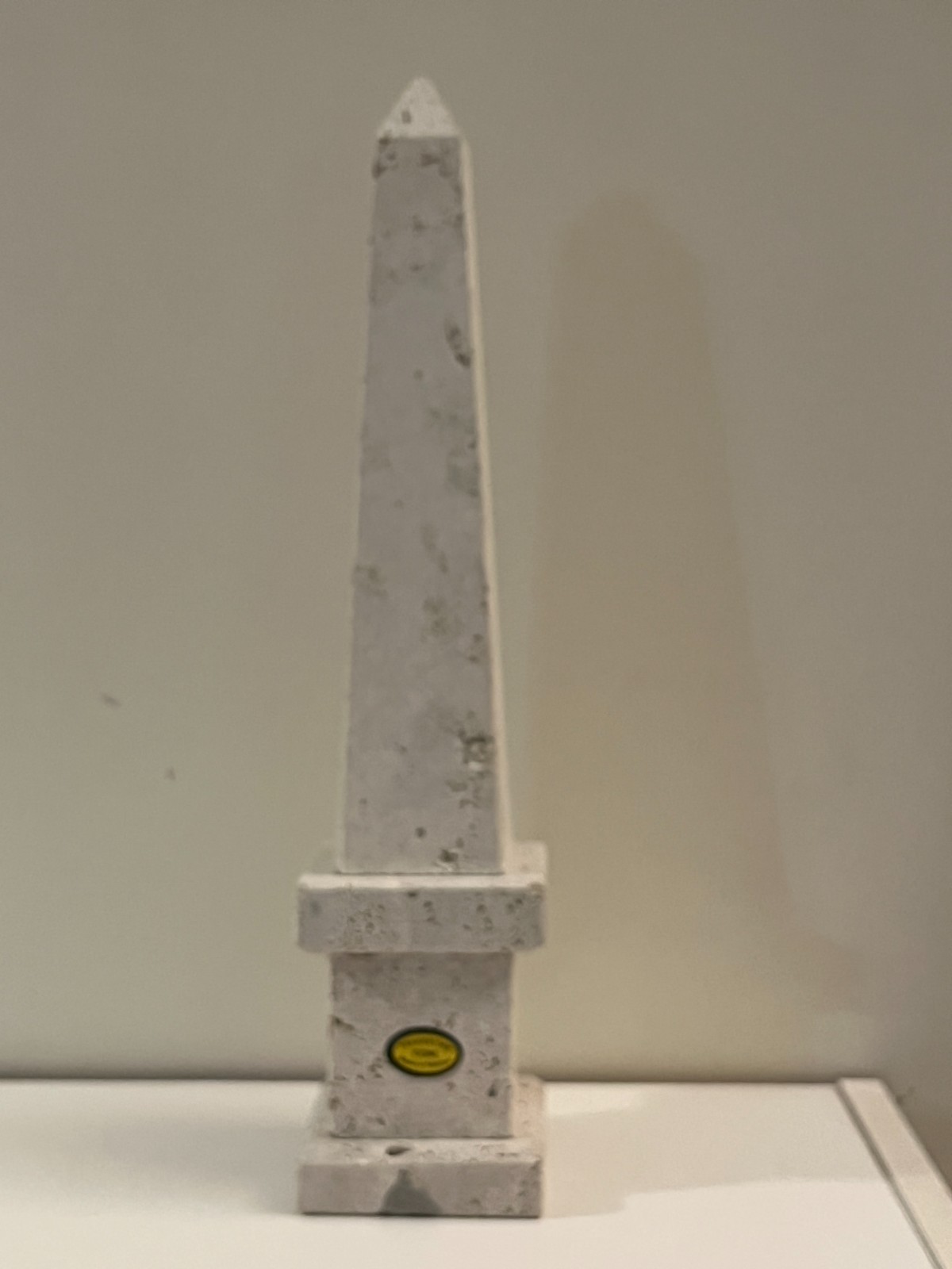 Vintage Travertine Stone Obelisk 13.5\