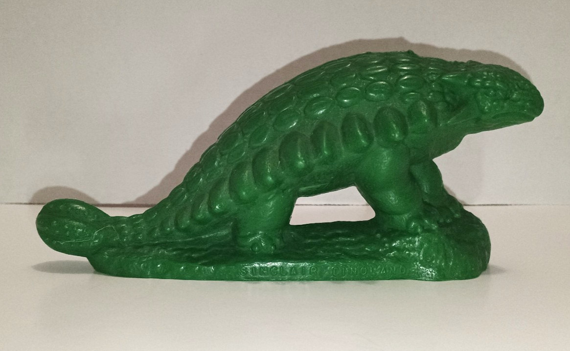 1964-65 New York World\'s Fair Sinclair Dinoland Ankylosaurus Green Mold-A-Rama