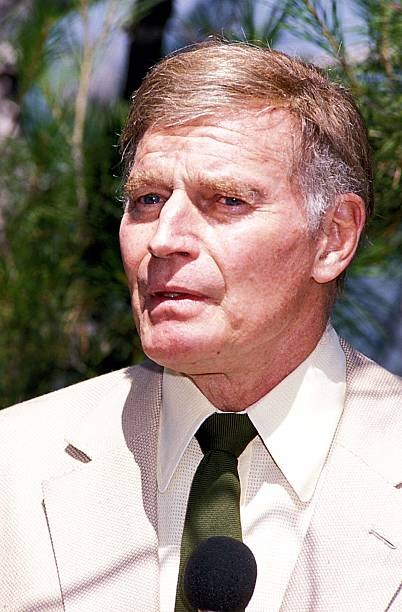 Charlton Heston Charlton Heston Photo Shoot 1988 at Heston\'s Home - Old Photo 1