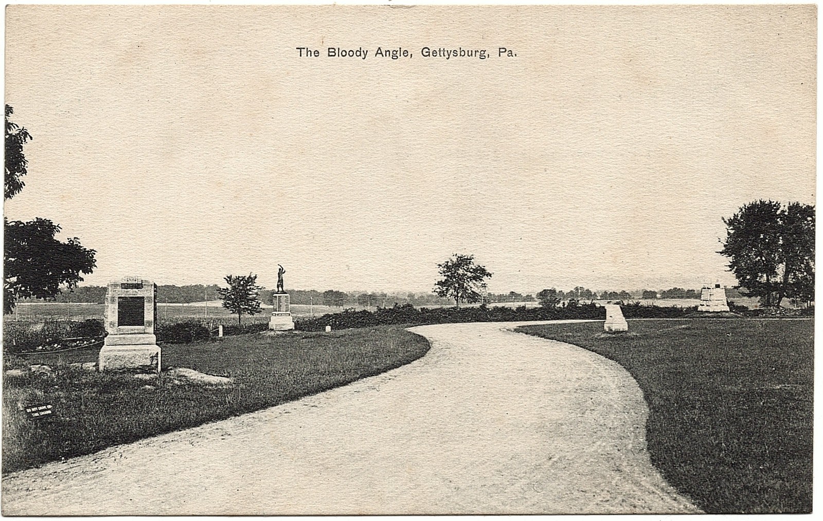 RARE 1907-15 Gettysburg PA The Bloody Angle Pickett\'s Charge Civil War Postcard