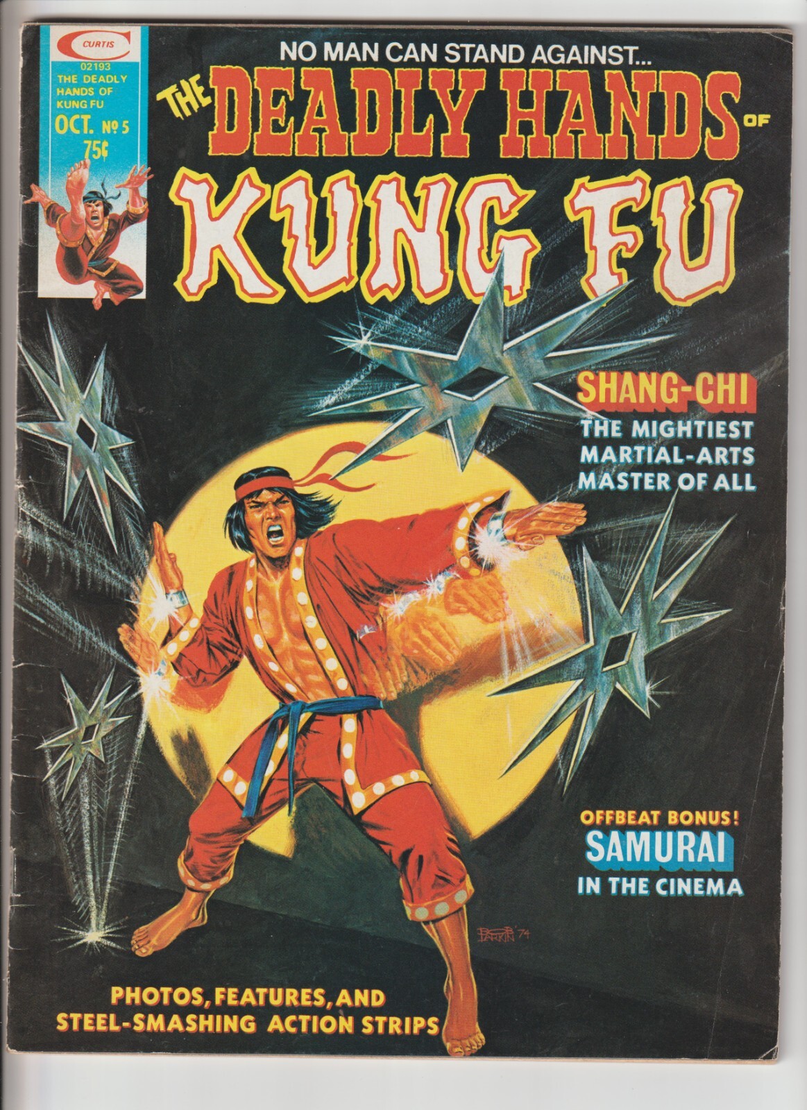 Deadly Hands Of Kung Fu #5 (1974 Curtis Comic) - 1st Manchurian 