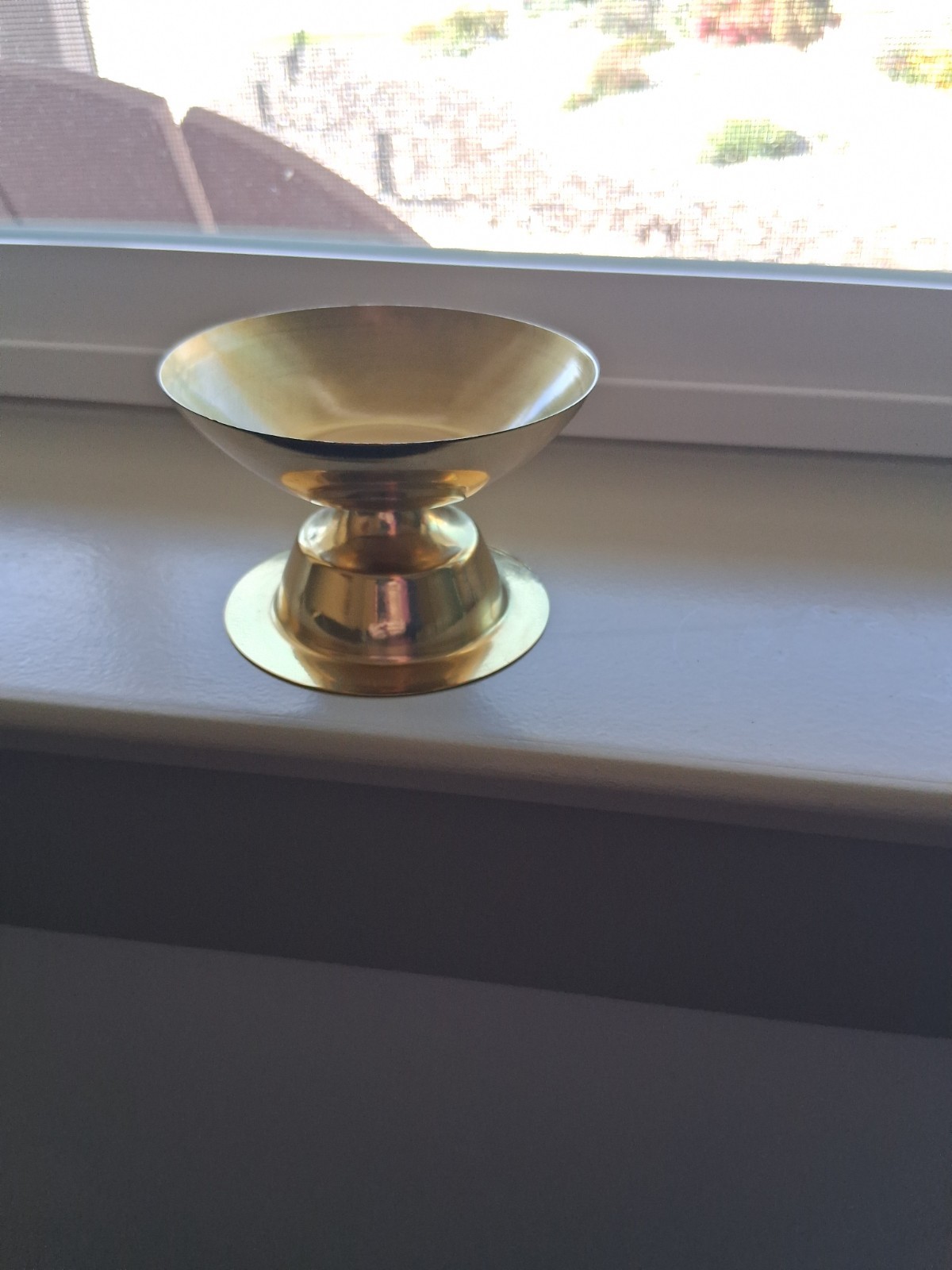 Vintage Mid Century Brass/Copper Candle Holder By Artistic Line