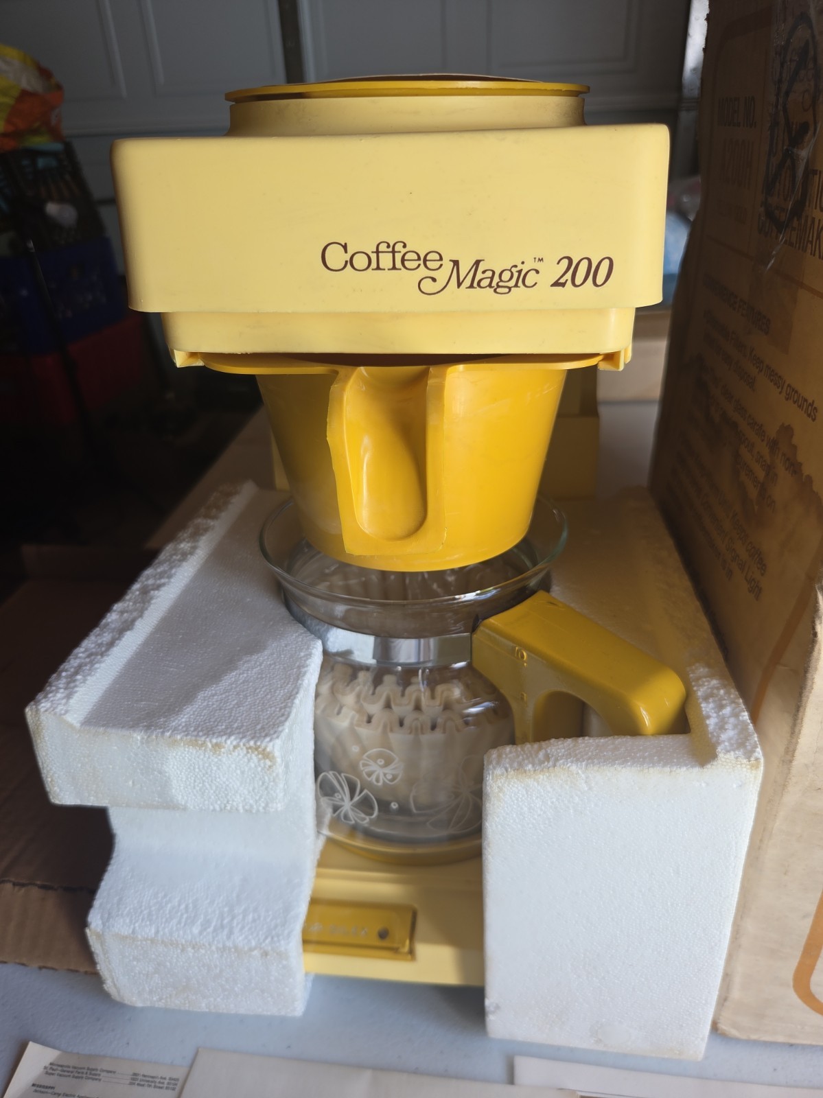 RARE VINTAGE Proctor-Silex Coffee Magic 200 A200H 10-cup FLOWERS Coffee machine