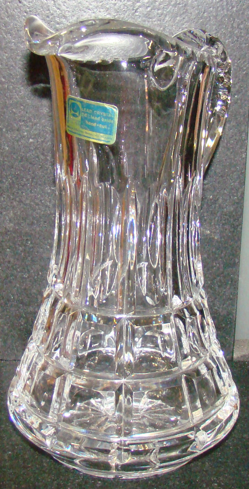 Lausitzer 24% Lead Crystal 16 oz Hand-Cut Pitcher, Germany (7.5 in Tall)