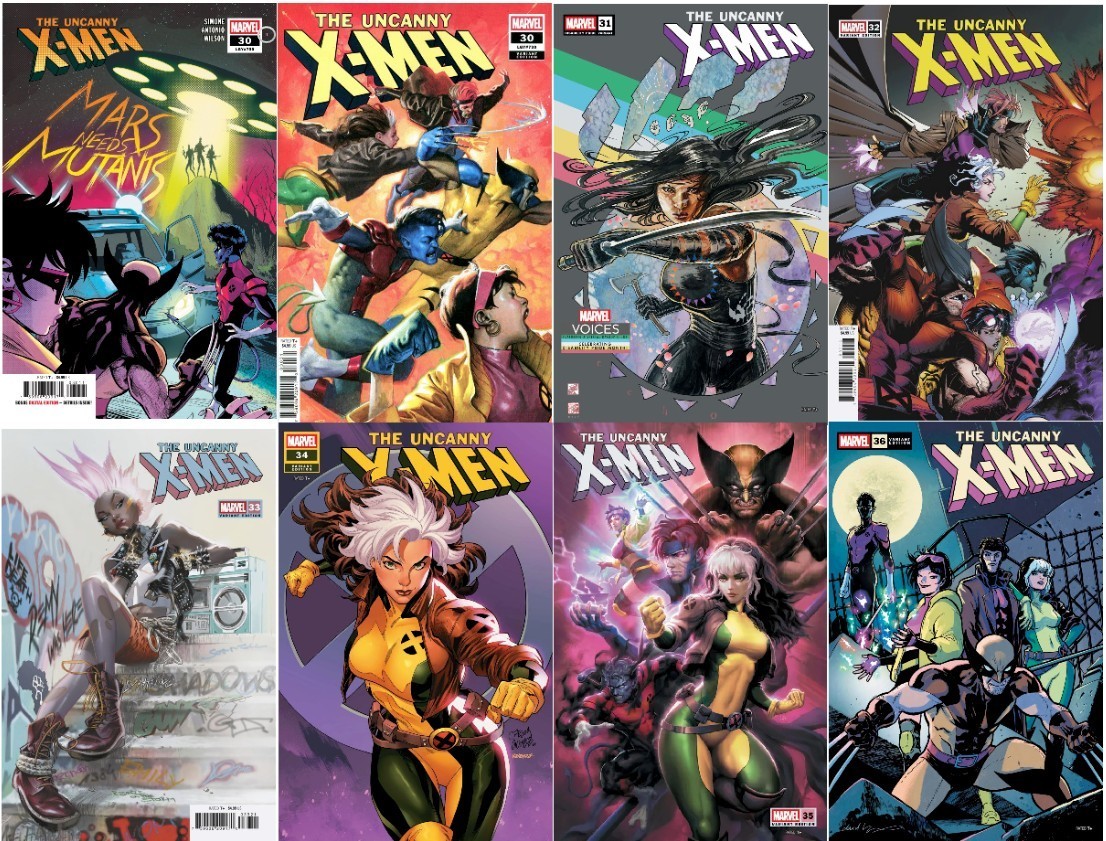 UNCANNY X-MEN #30-36 lot, includes GERARDO SANDOVAL VARIANT[1:25]