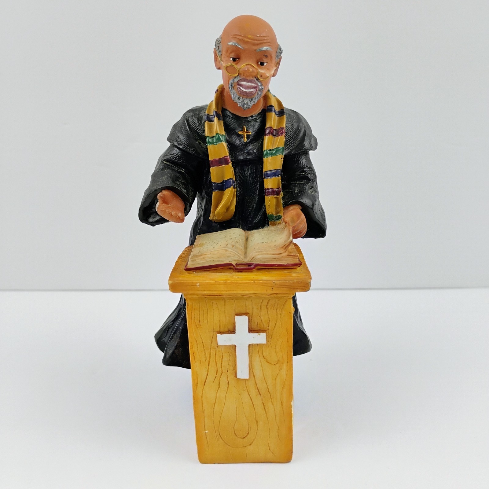 UTI United Treasures Pastor Preaching from Bible in Church Resin Figurine