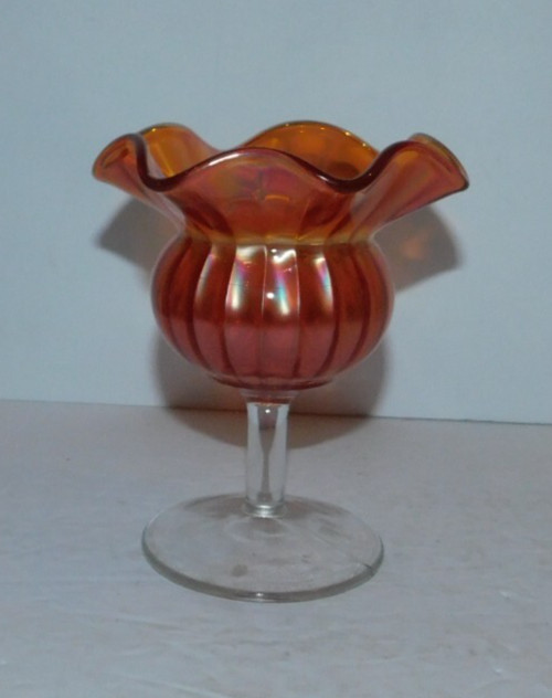 NEAT MARIGOLD FLUTED PEDISTAL VASE