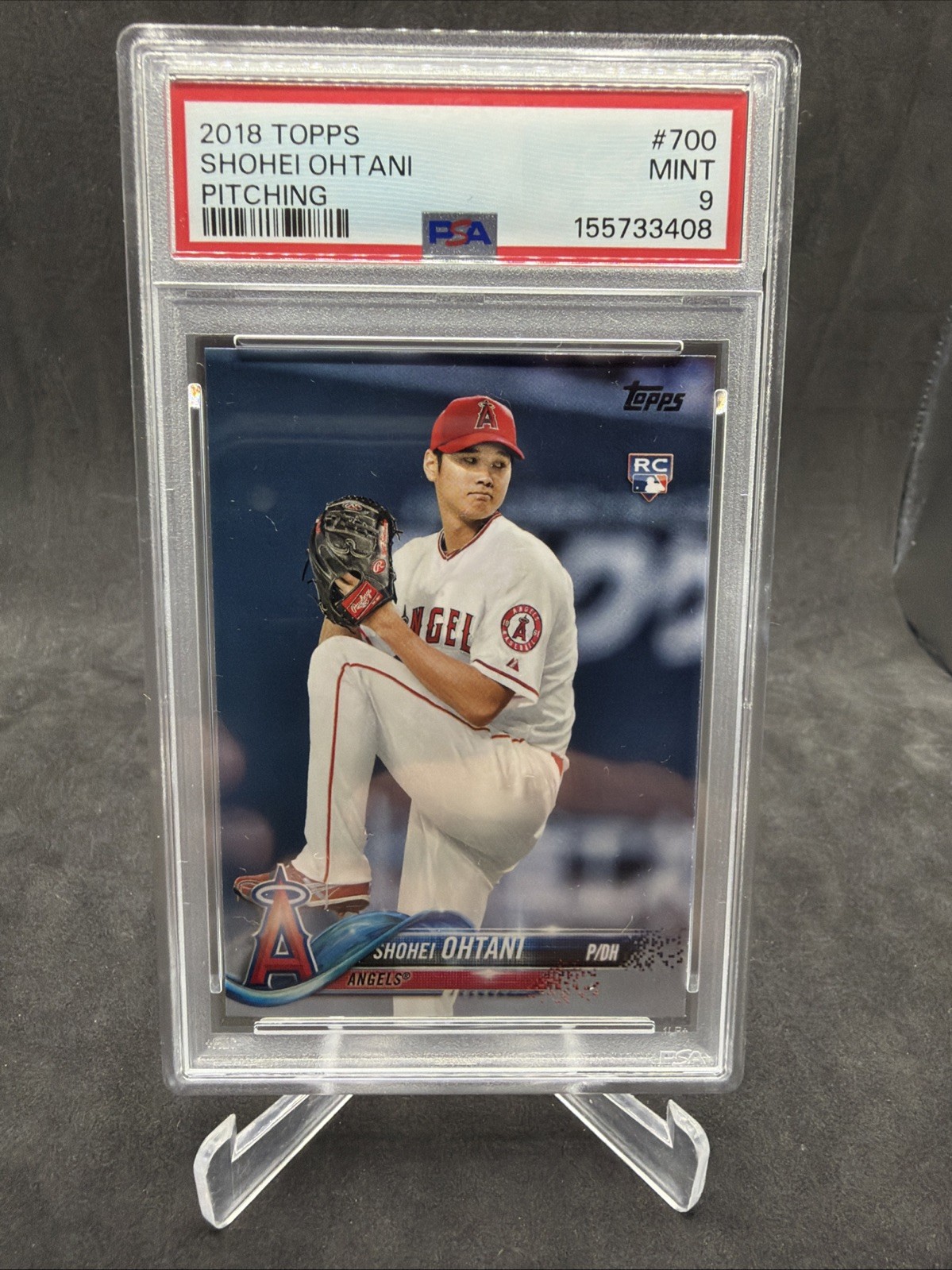 2018 TOPPS SHOHEI OHTANI #700 ROOKIE CARD GRADED PSA 9 MINT