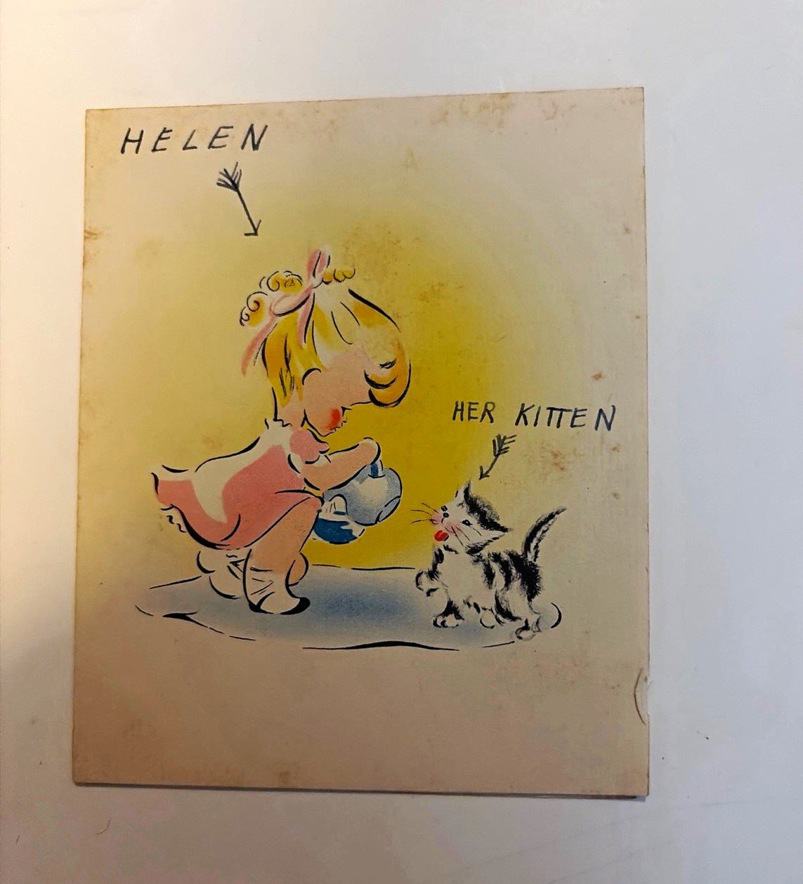 Vintage 1947 Rabouin High School Hand Written Get Well Card Nit-Wit Club NOLA