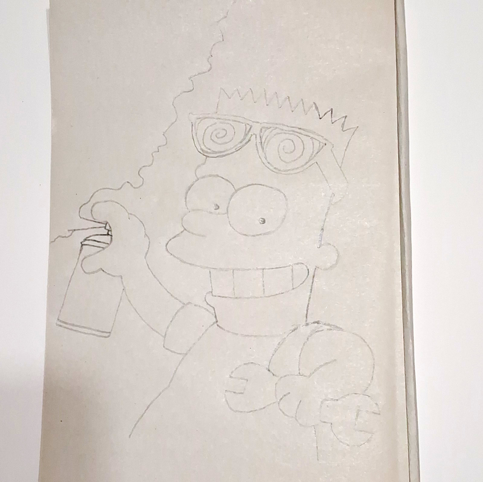Fox The Simpsons Bart Simpson Pencil Sketch Drawing 1990s 20th Century Fox