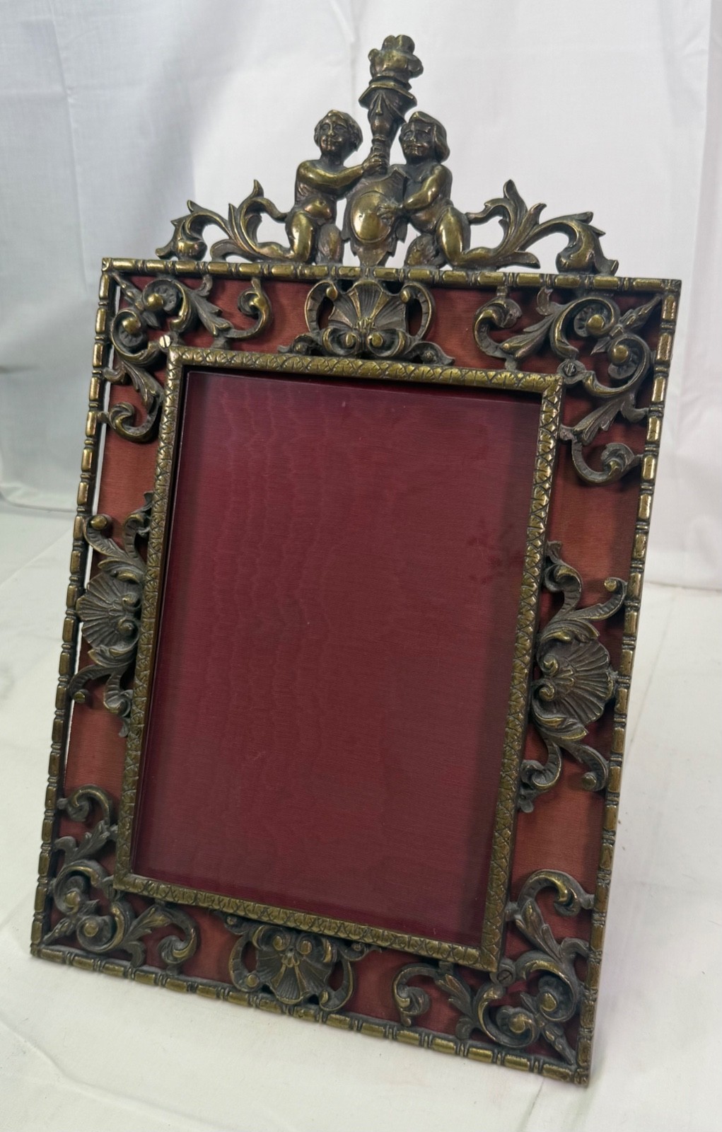 Late 1800\'s Antique Victorian Style Brass Picture Frame
