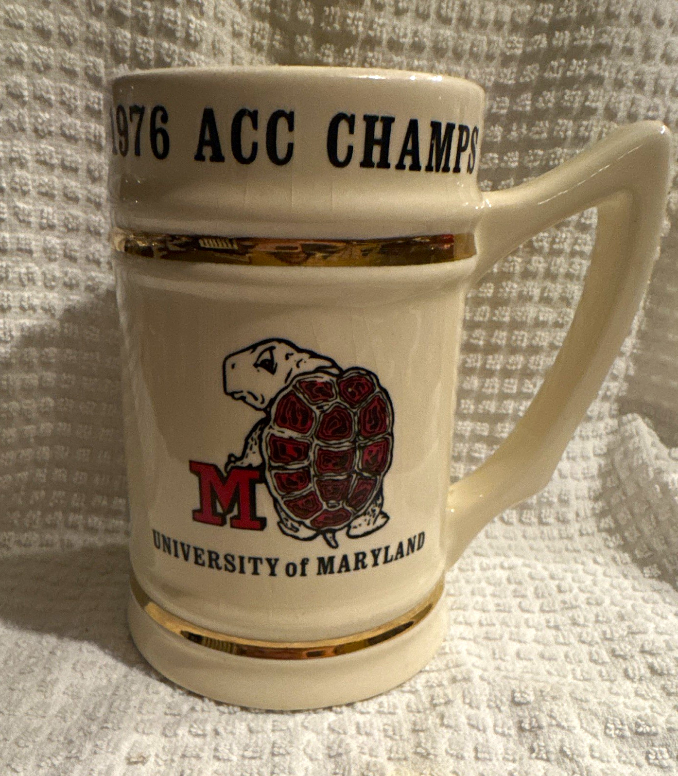 University of Maryland Terrapins 1976 ACC Champs 11-0 Mug White Gold Trim