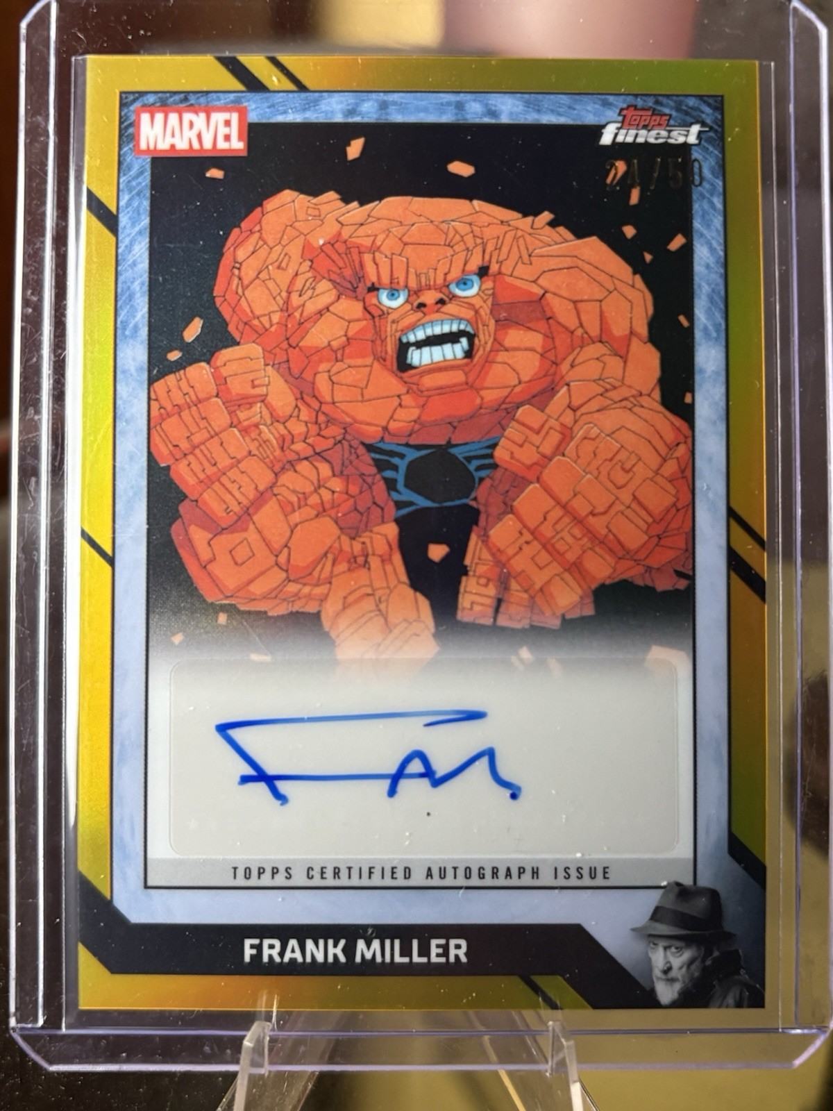 2026 Topps Finest Fantastic Four Frank Miller Gold Auto /50 Marvel Artist CB-FM