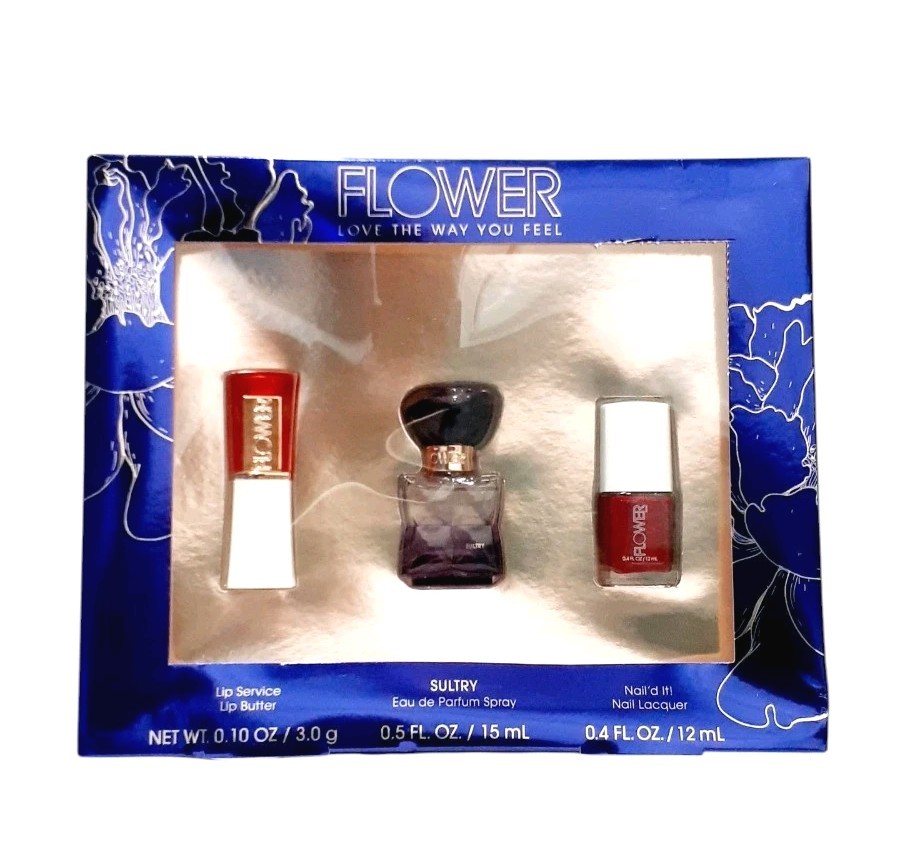 Drew Barrymore Flower Sultry 0.5 oz Eau de Parfum Spray Gift Set SEE DESCRIPTION Drew Barrymore Flower Sultry 0.5 oz Eau de Parfum Spray Gift Set SEE DESCRIPTION