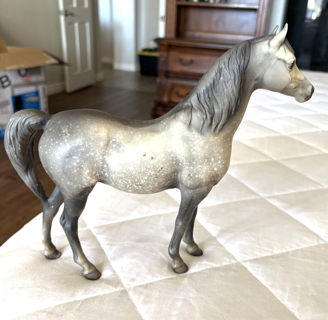 Vintage Breyer Horse Proud Arabian Mare Matte Dapple Grey 215 Model Breyer Nice Vintage Breyer Horse Proud Arabian Mare Matte Dapple Grey 215 Model Breyer Nice