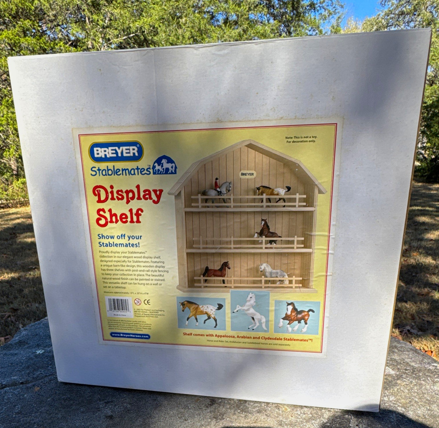 Breyer Stablemates Wood Barn Style Display Shelf for Model Horses 2002 Breyer Stablemates Wood Barn Style Display Shelf for Model Horses 2002