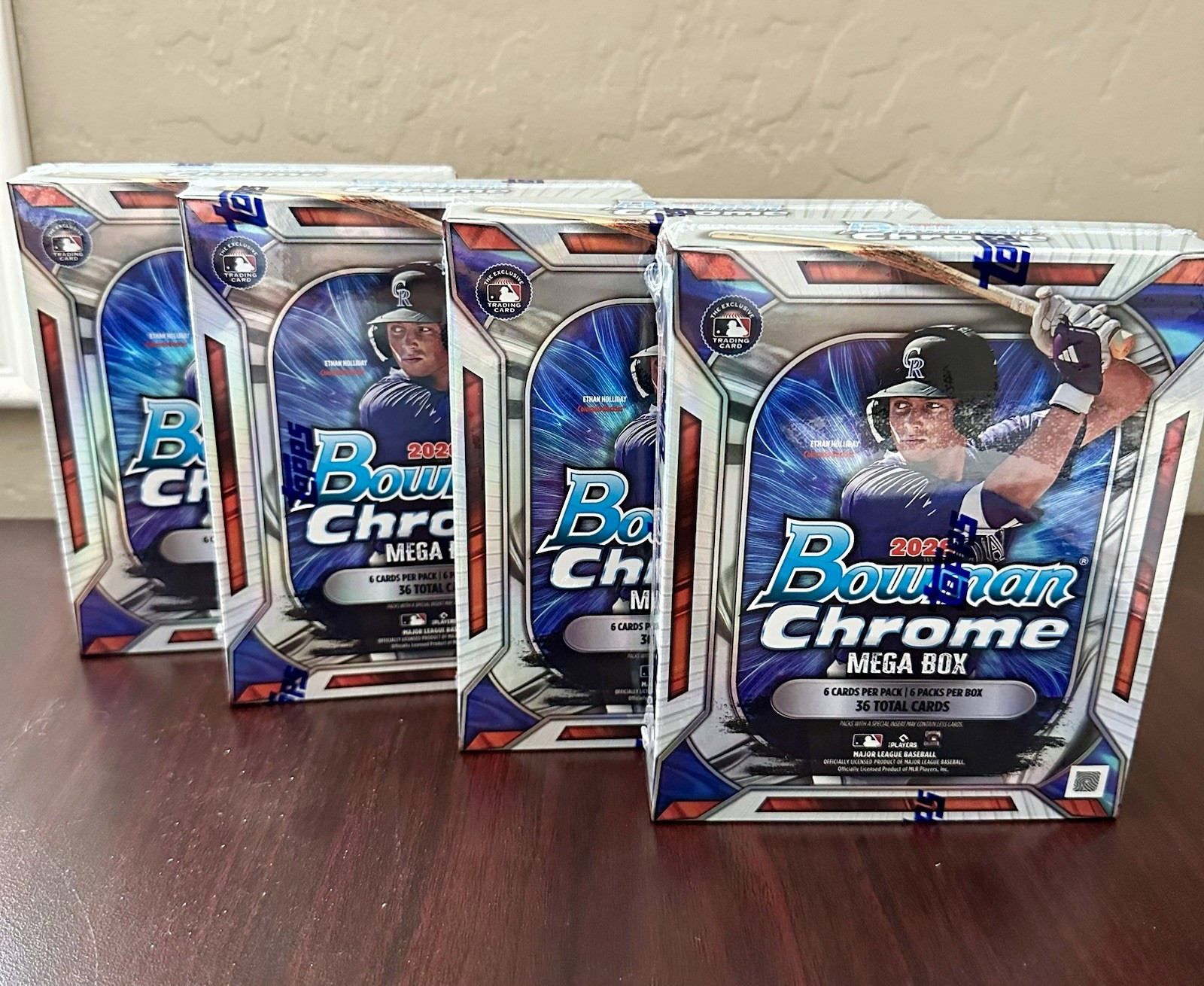 (4) 2026 Topps Bowman Chrome Mega Box MLB - BRAND NEW SEALED - LOT OF 4 Boxes