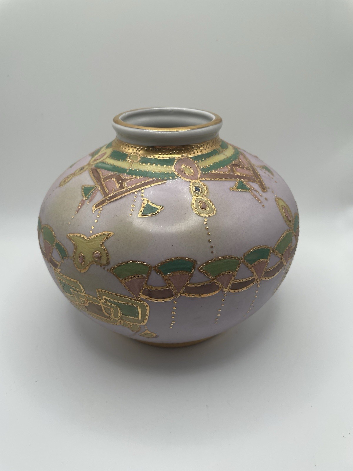 Vtg Limoges China Light Purple Vase