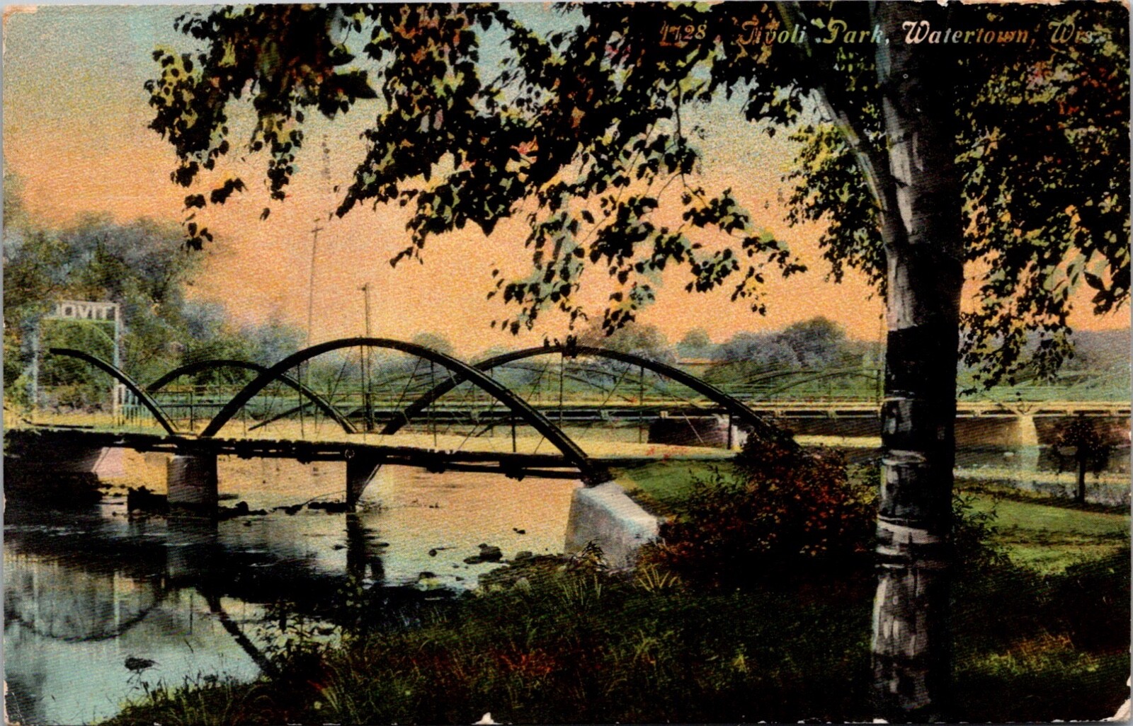 Watertown, WI - Tivoli Park Postcard DB Posted c. 1911