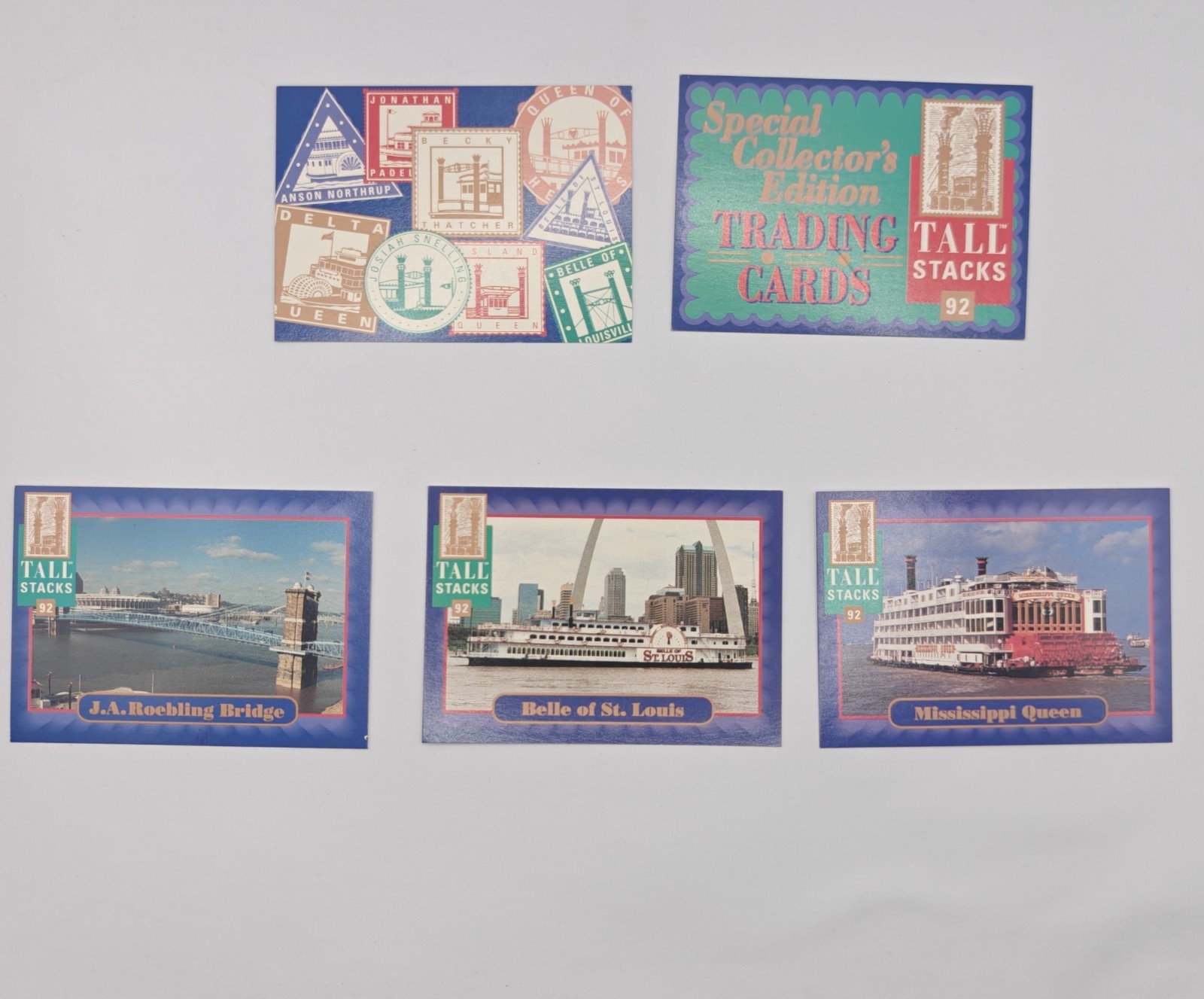 Tall Stacks 92 Special Collectors Edition Trading Cards Set of 5 NM