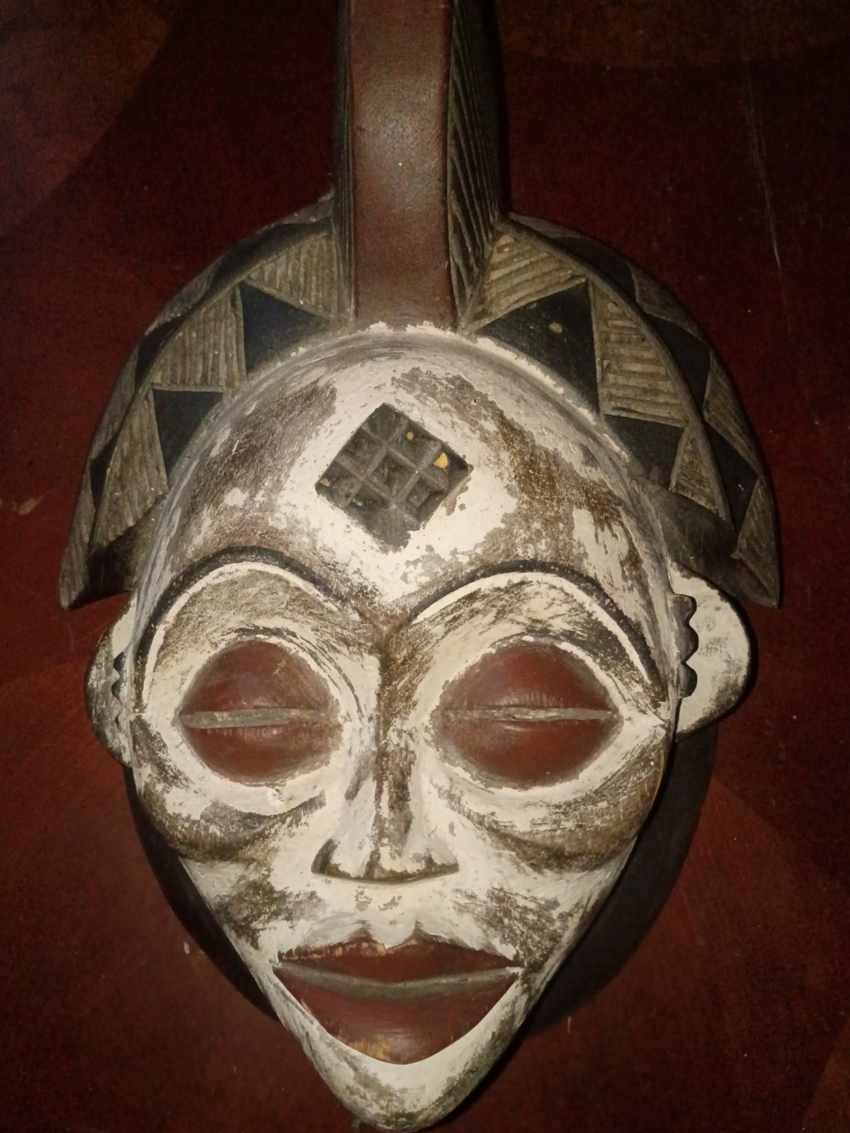 Authentic Hand-Carved African Wooden Punu (aka a Mukudji maiden spirit) Mask