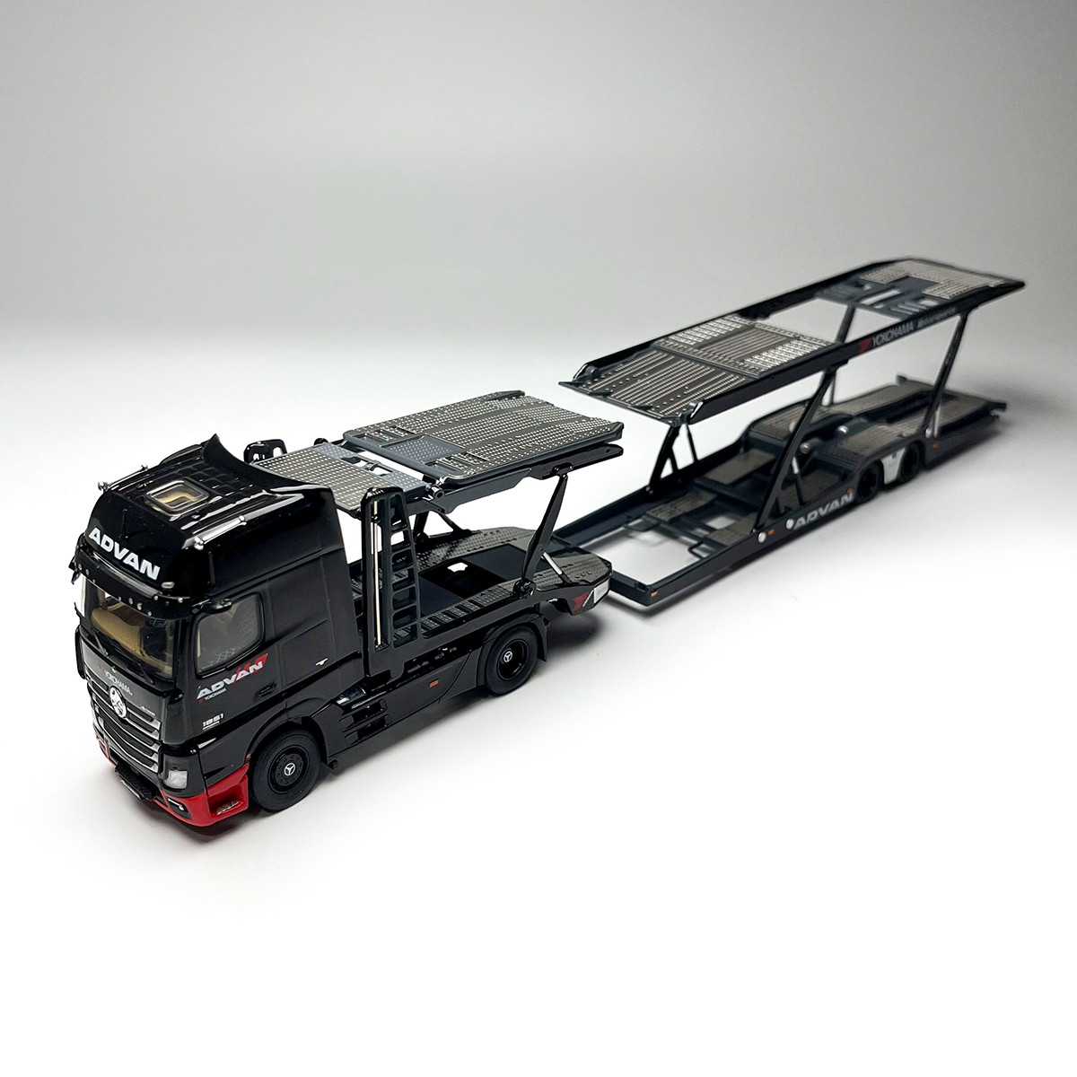 1:64 Scale Alloy Multi-Axle Car Carrier | ADVAN Livery Diecast Truck