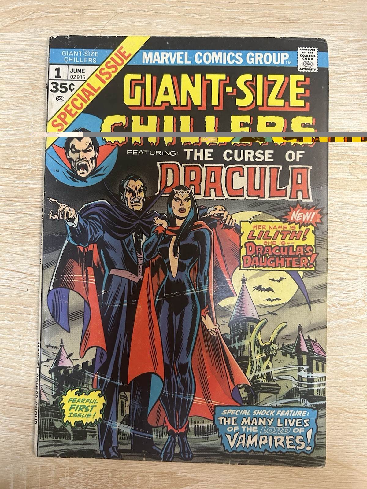 Giant-Size Chillers #1 Featuring Dracula (Marvel, 1974) First Full Lilith VG/FN