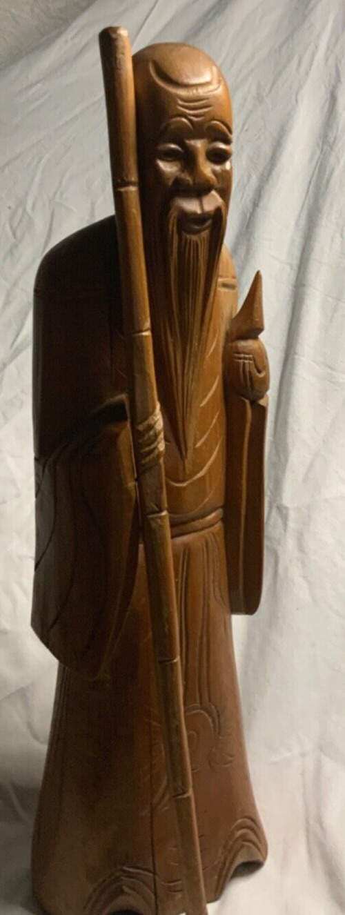 Vintage Chinese Wooden Statue