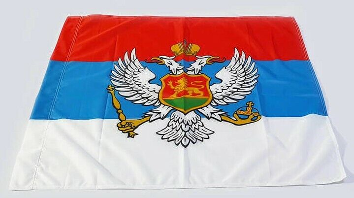 Kingdom of Montenegro flag, Zastava kraljevina Crna Gora, 150x150cm, polyester