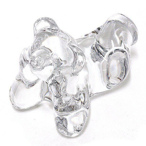 Baccarat Crystal Noel Dreamer Teddy Bear Figurine Reclining Bear Decor Rare