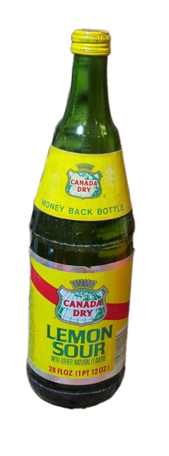 Vint 1960s Canada Dry Lemon Sour 28oz Bottle Gold Medal Beverage Co. Advertising